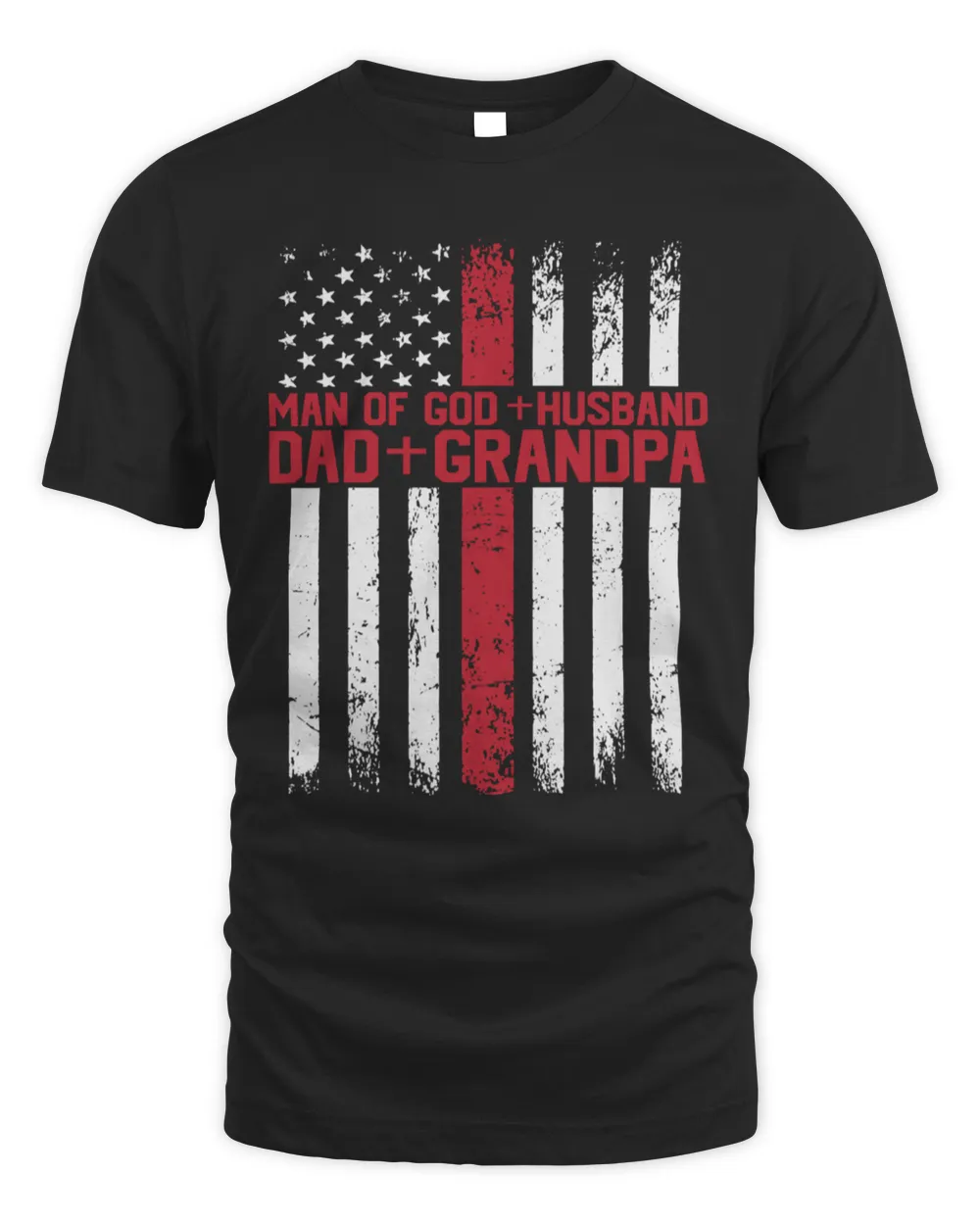 Man of God Husband Dad Grandpa Men's Standard T-Shirt black s