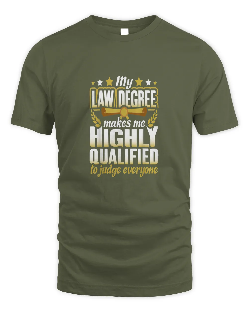 Funny Law School Graduation Gifts Law Degree Qualifies Me T Shirt Men