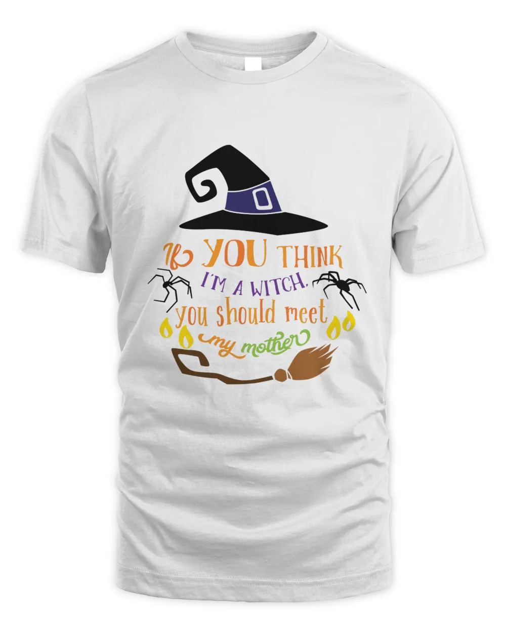 If you think i'm a witch you should meet my mother Men's Standard T-Shirt white s