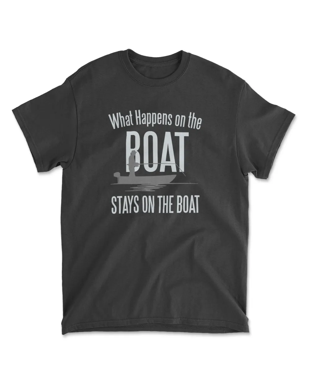 ehat happens on the boat stay on the boat Men's Standard T-Shirt black s