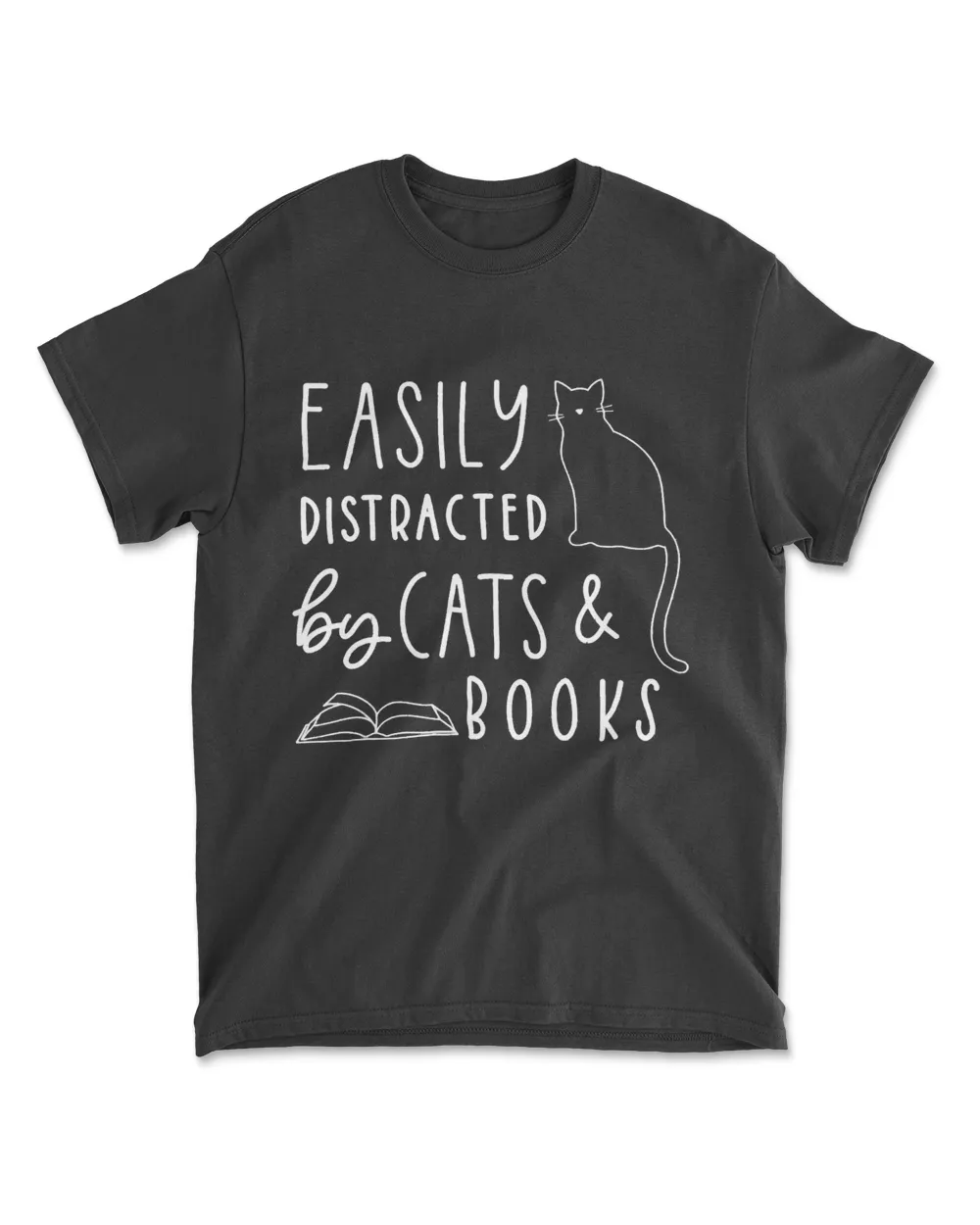 Easily Distracted Cats And Books    Cat Lovers