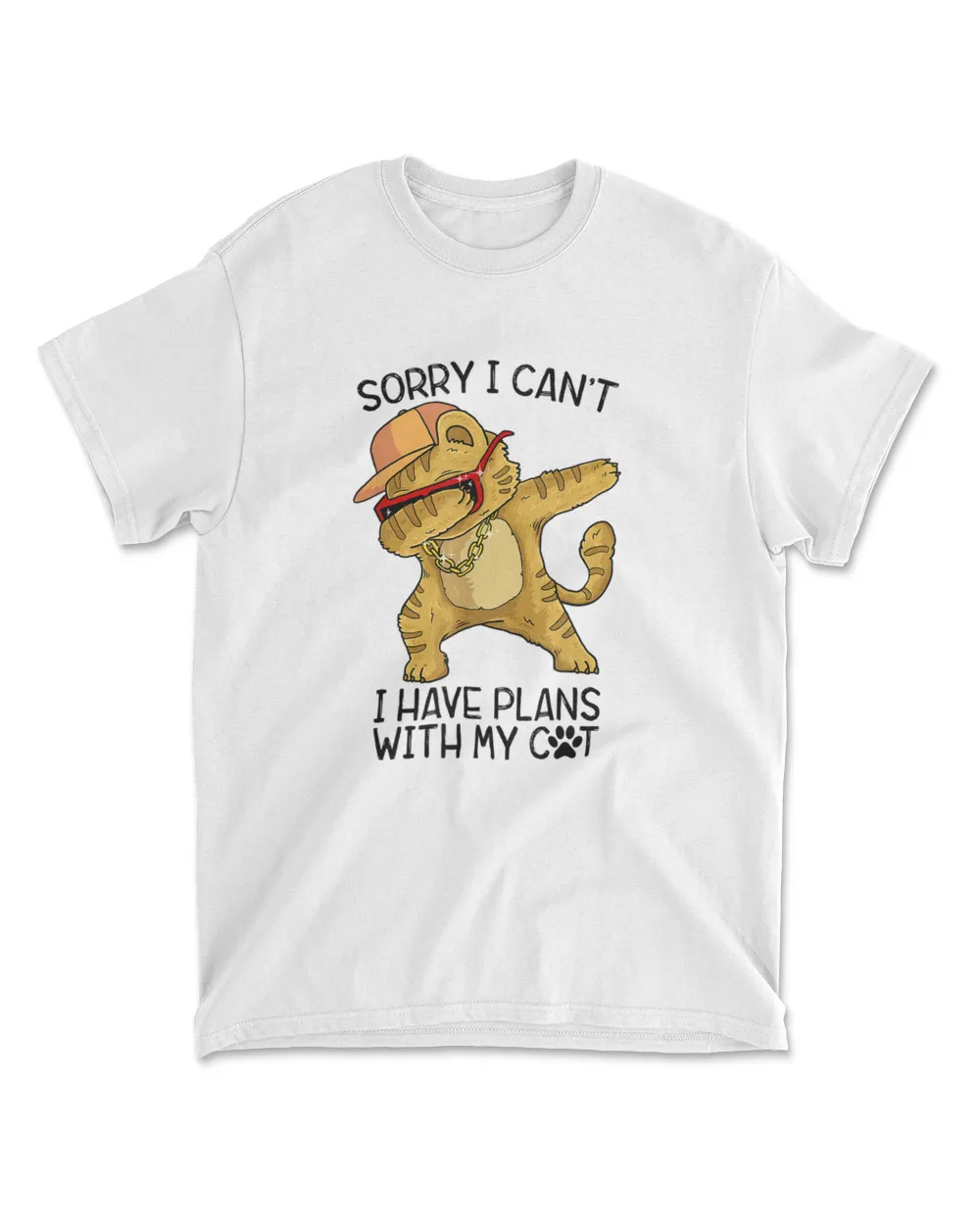 I Can't I Have Plans With My Cat Men's Standard T-Shirt white s