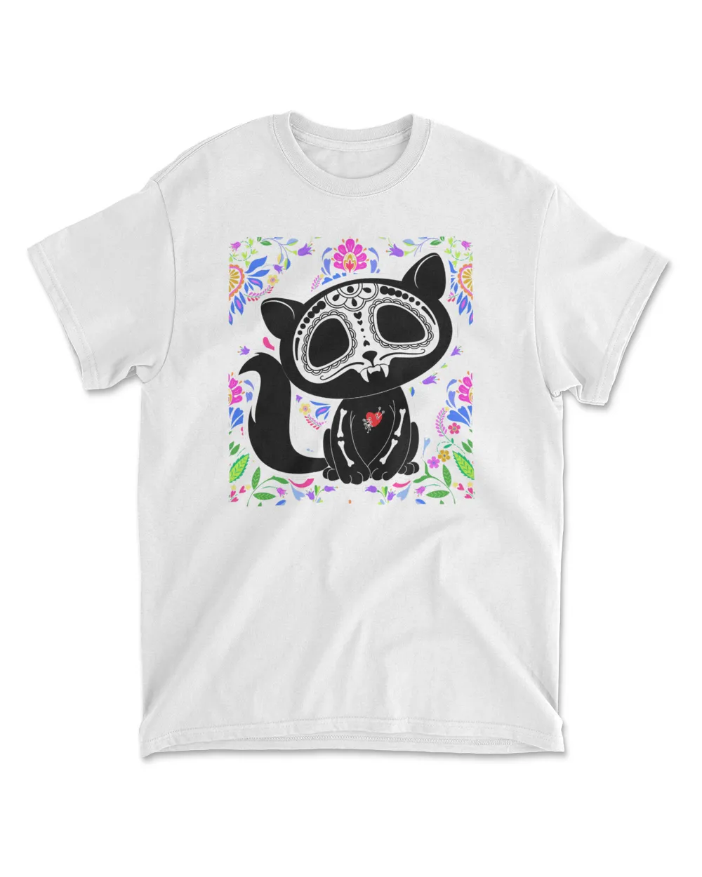 Cat Flower Men's Standard T-Shirt white s