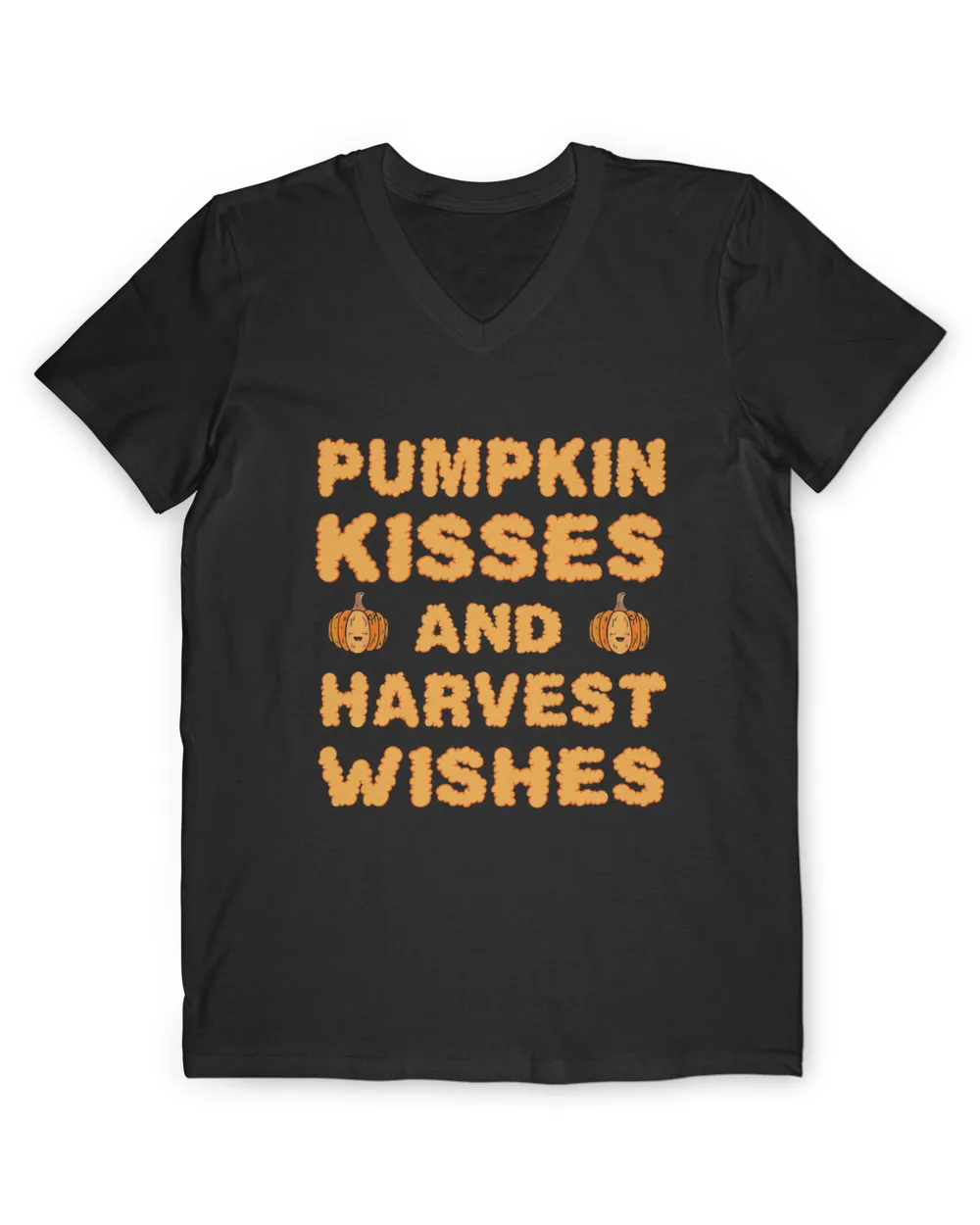Pumpkin Kisses And Harvest Wishes Gift For Women Men Girls T-Shirt