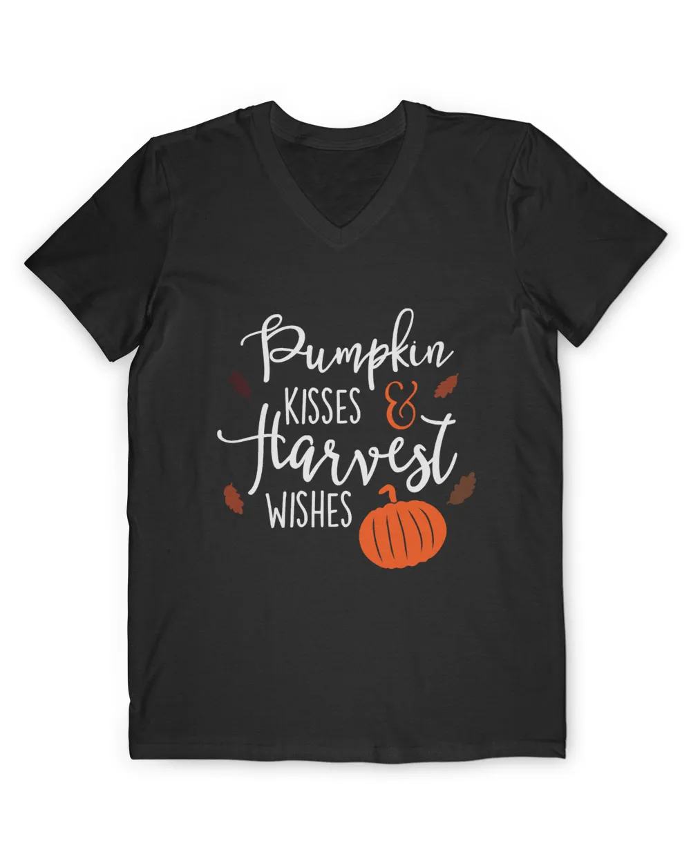 Pumpkin Kisses Harvest Wishes Fall Season Shirt For Women