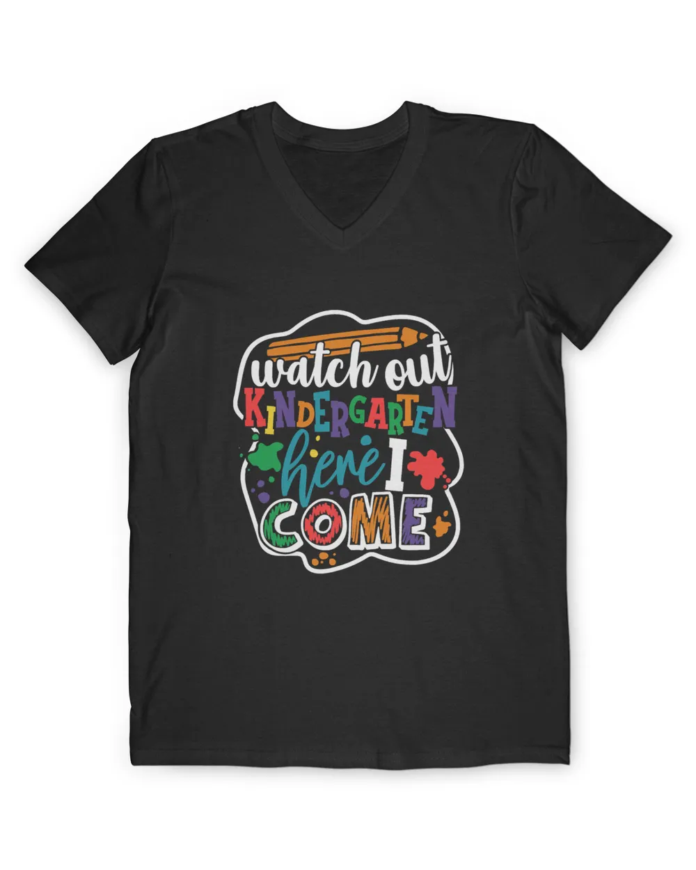 Watch Out Kindergarten Here I Come Back To School Boys Kids T-Shirt