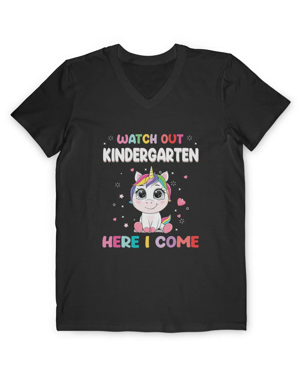Watch Out Kindergarten Here I Come Unicorn Back To School T-Shirt