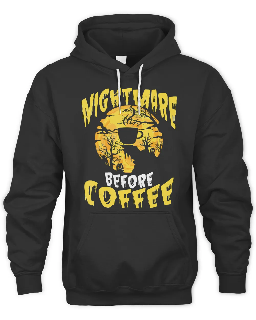 Cool Nightmare Before Coffee  Funny Halloween Costume Gift T-Shirt