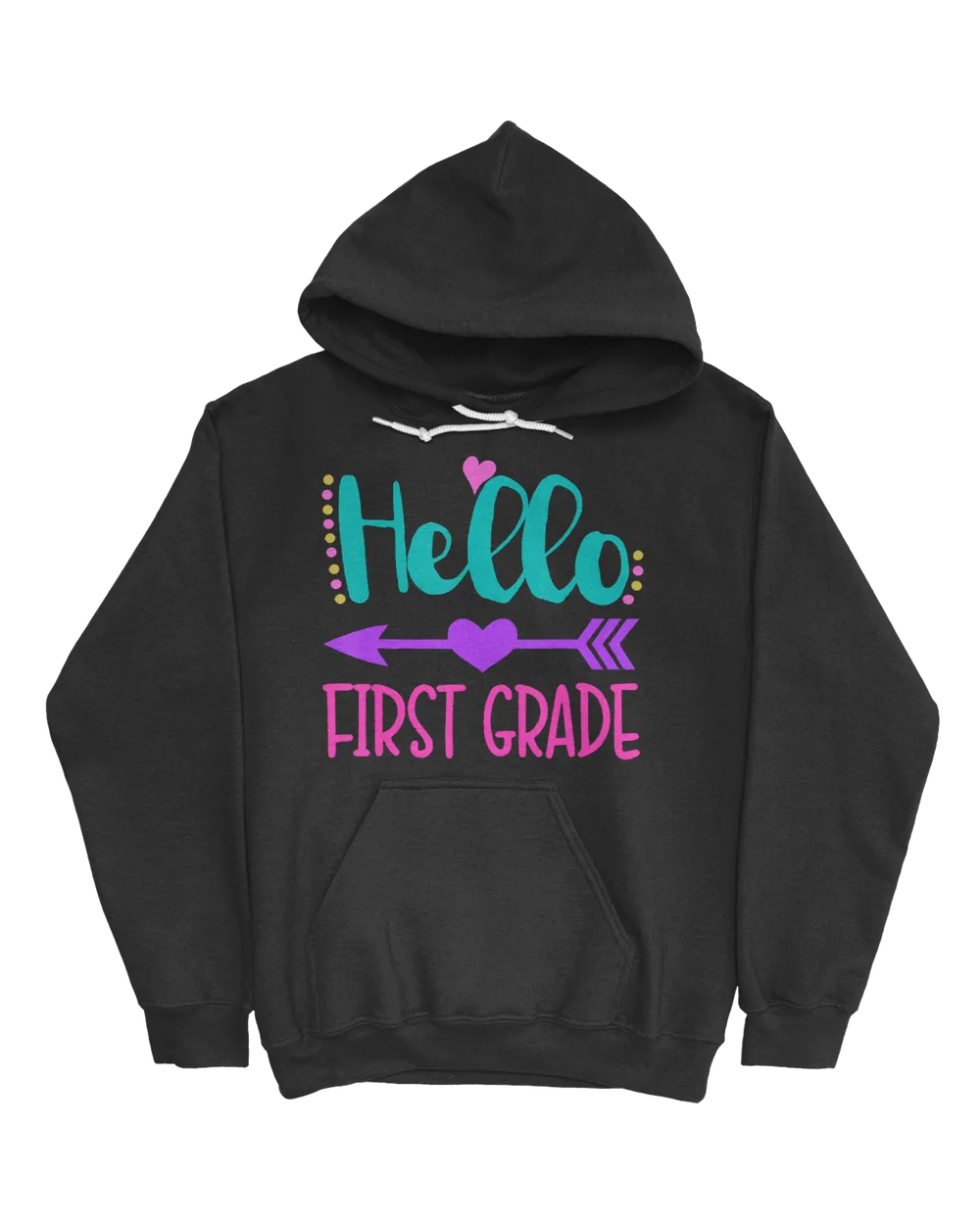 Hello First Grade Retro Rainbow Cute for Teacher Girls Shirt