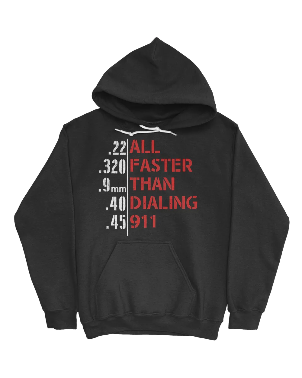 All Faster Than Dialing 911 (on Back) Unisex Hoodie black s