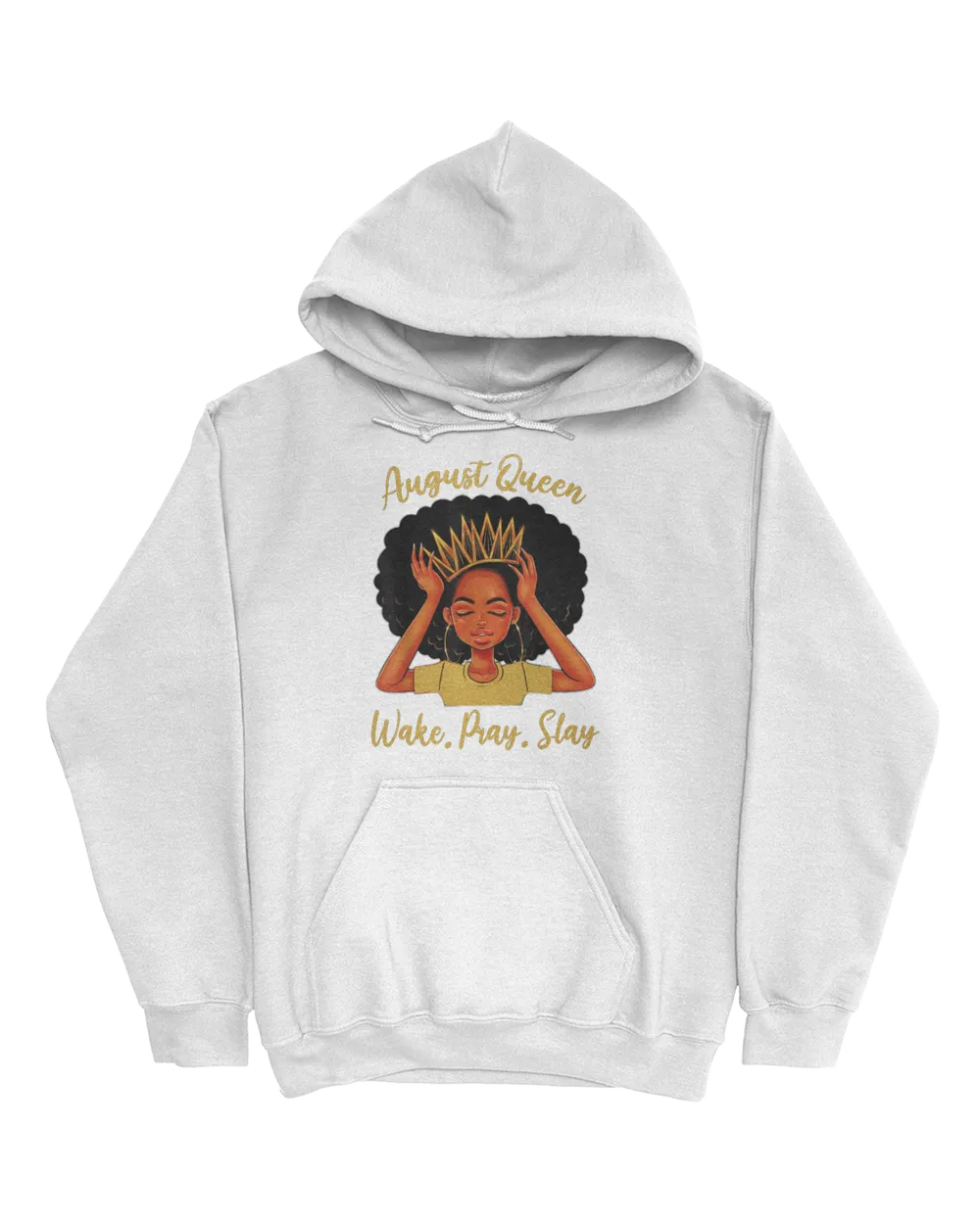 Womens August Birthday August Queen Afro Black Girl Melanin