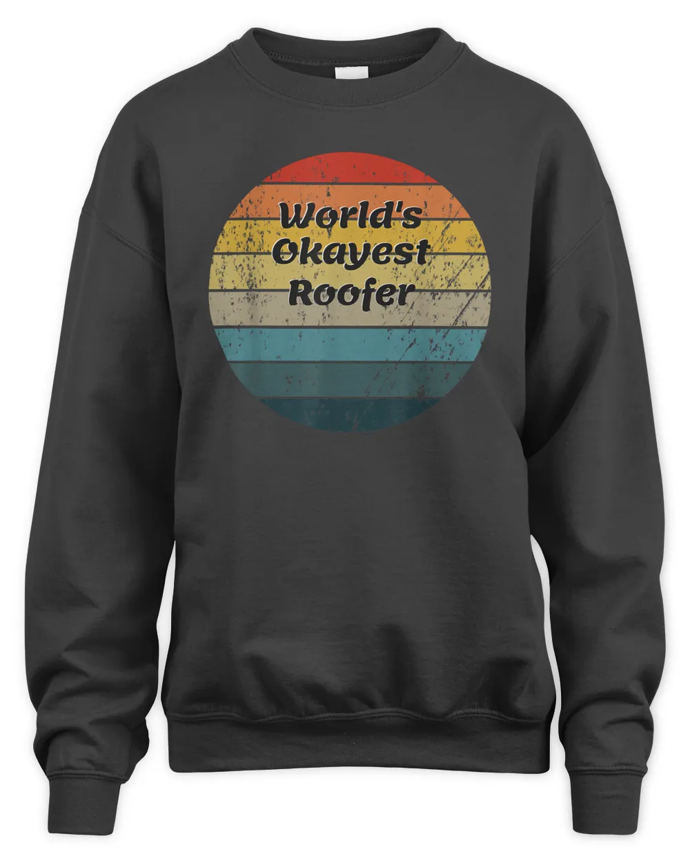 World's Okayest Roofer Vintage Sunset 60s 70s T-Shirt