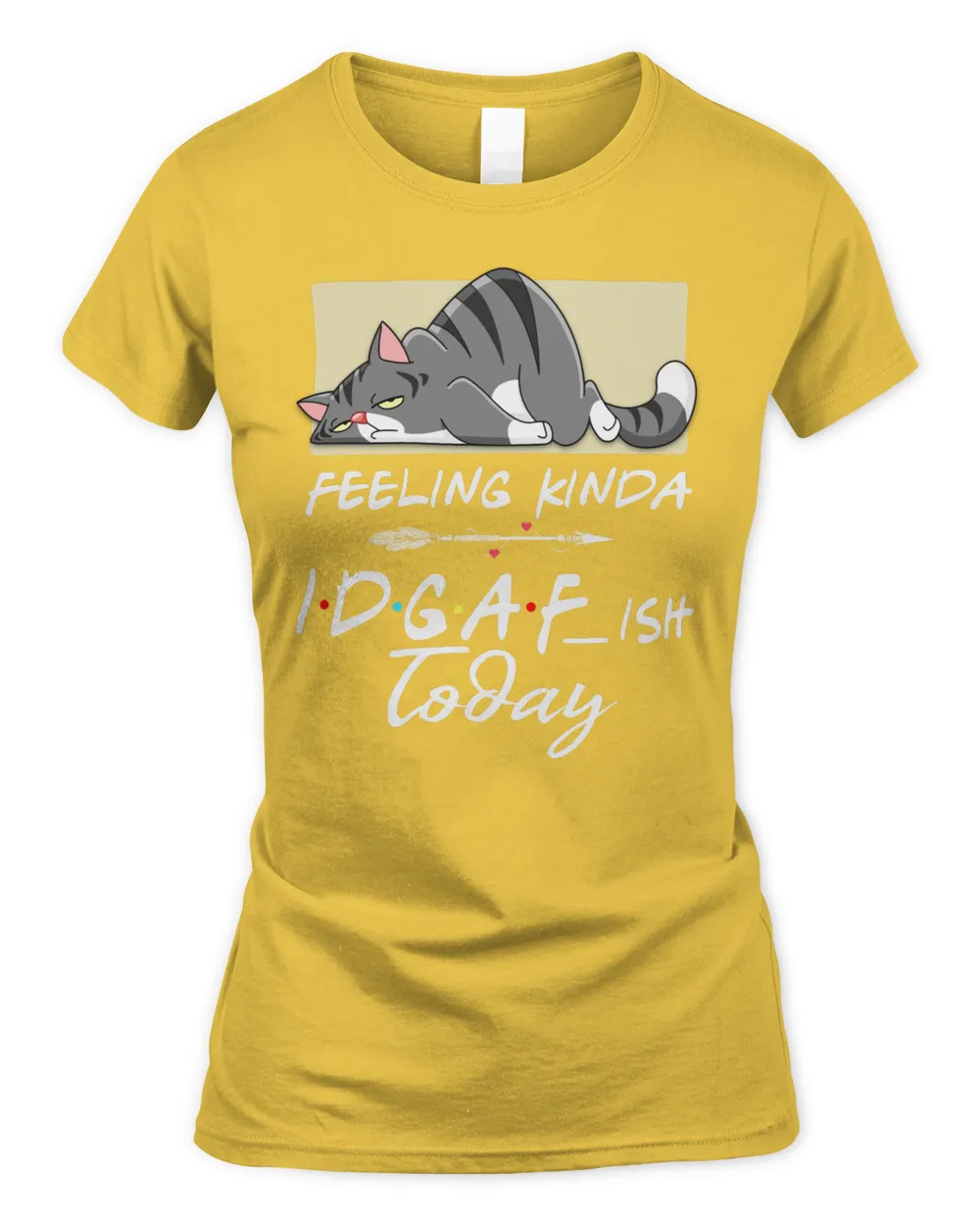 Feeling Kinda IDGAF Today funny crazy cat