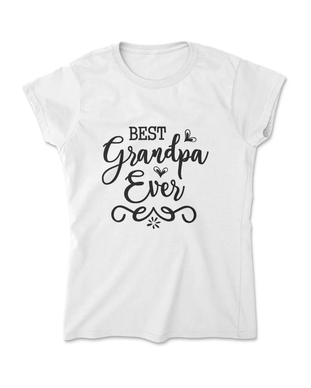 Best Grandpa Ever And Heart T-Shirt