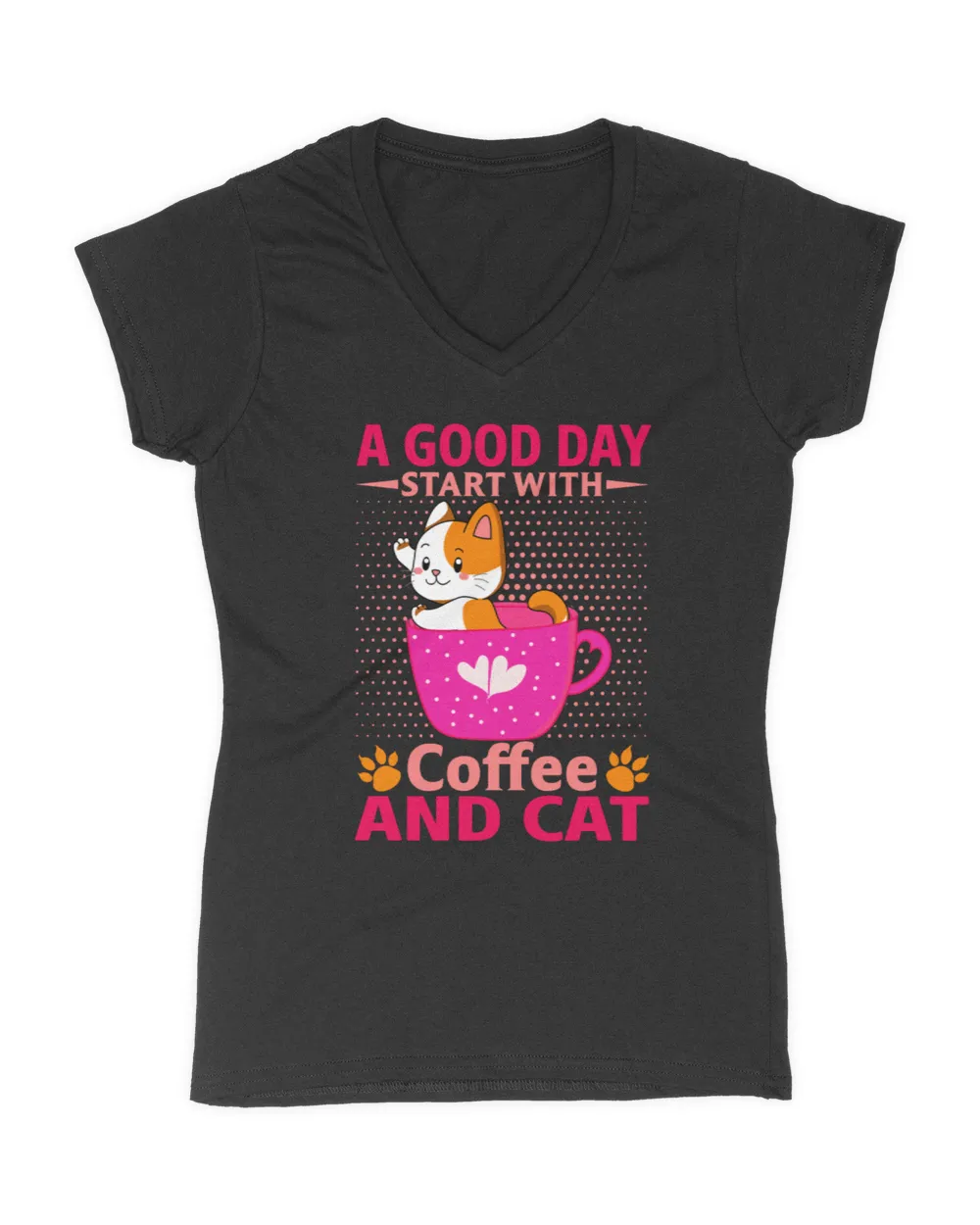 Cat lover A good day start with coffee and cat