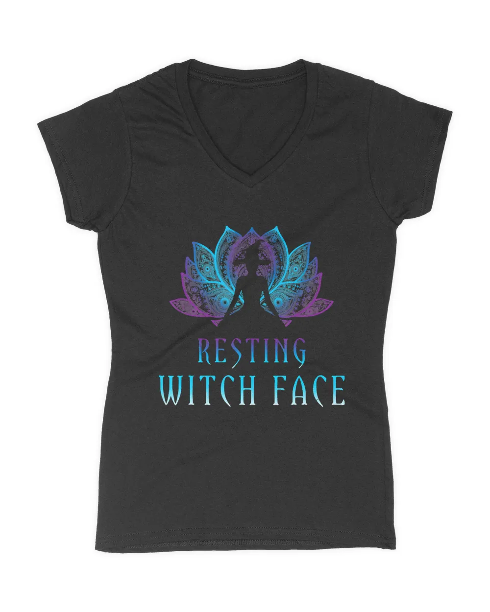 Resting Witch Face Lotus  Halloween Yoga Witch Costume