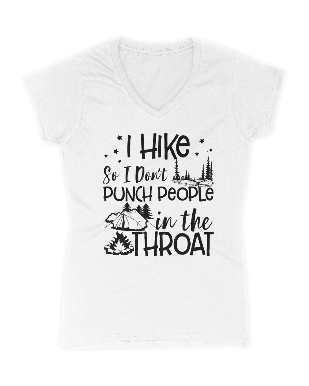 I Hike So I Don't Punch People Funny Hiking Lovers Shirt