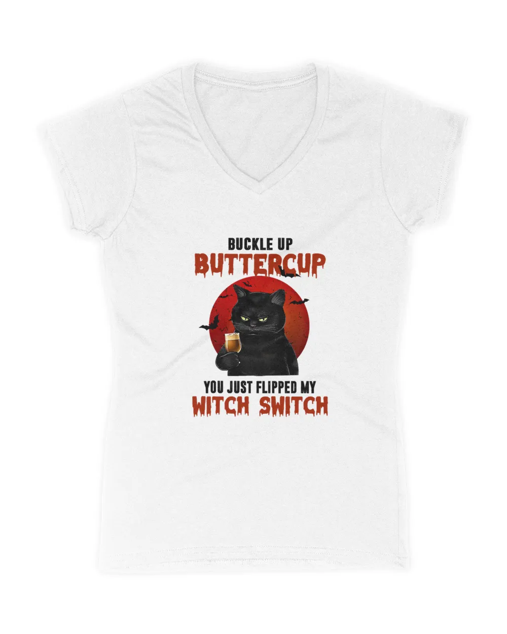 Cat Buckle Up Buttercup You Just Flipped My Witch Switch T-Shirt (12)