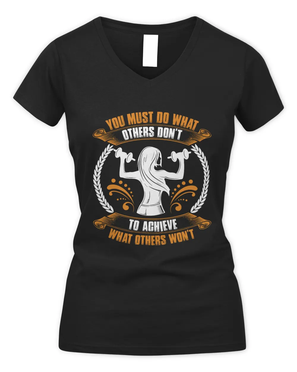 You must do what others don t to achieve what others won't Women's V-Neck T-Shirt black s