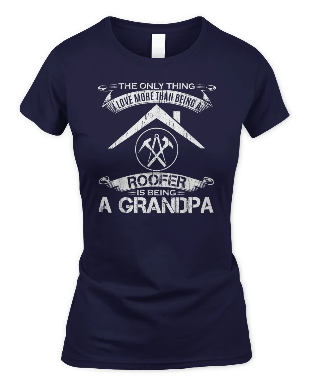 Vintage I Love More Than Being A Roofer Is Being Grandpa Tee T-Shirt