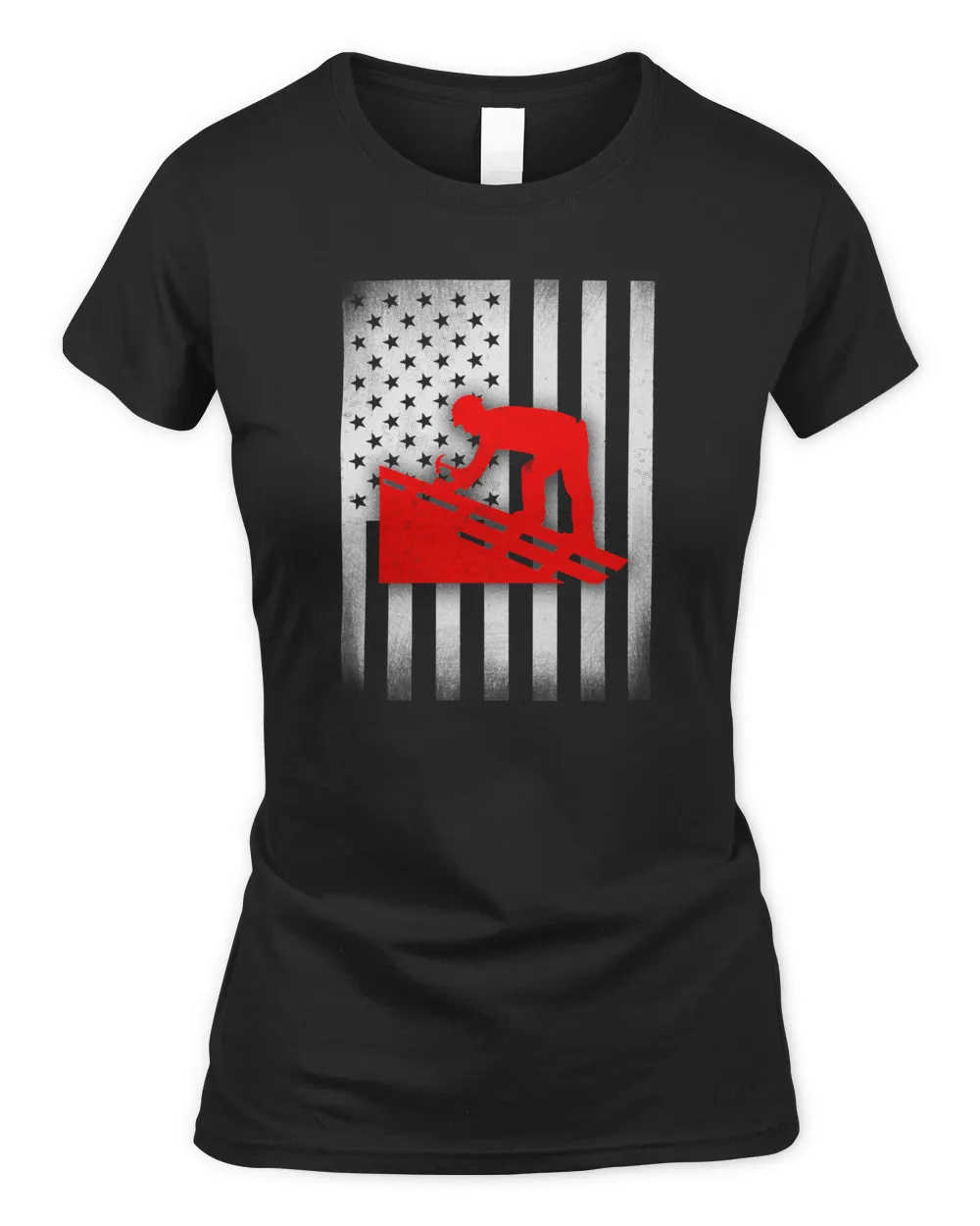 Roofer shirt US Flag