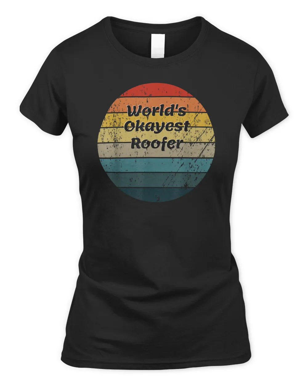 World's Okayest Roofer Vintage Sunset 60s 70s T-Shirt