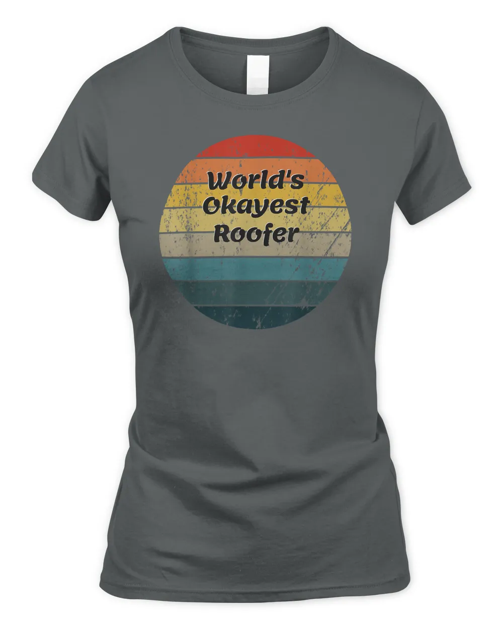 World's Okayest Roofer Vintage Sunset 60s 70s T-Shirt