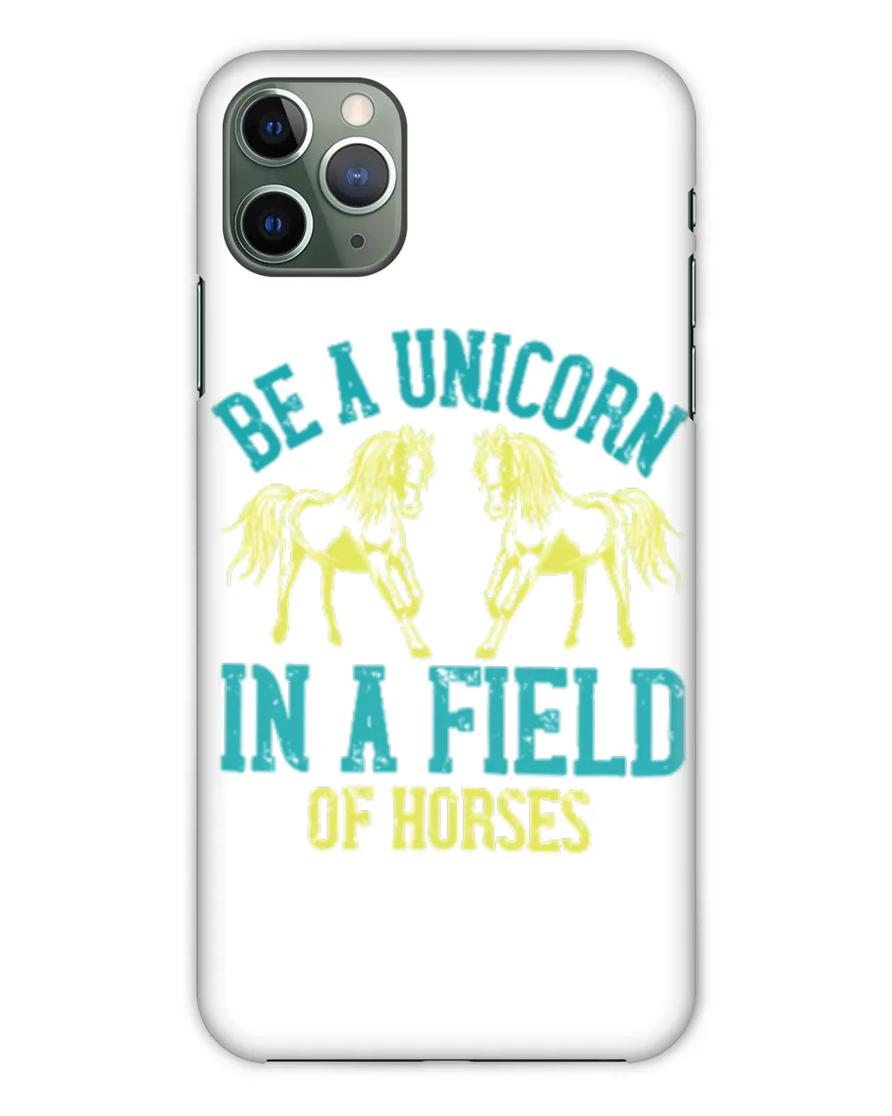 Horse be a unicorn in a field of horses horseman cattle