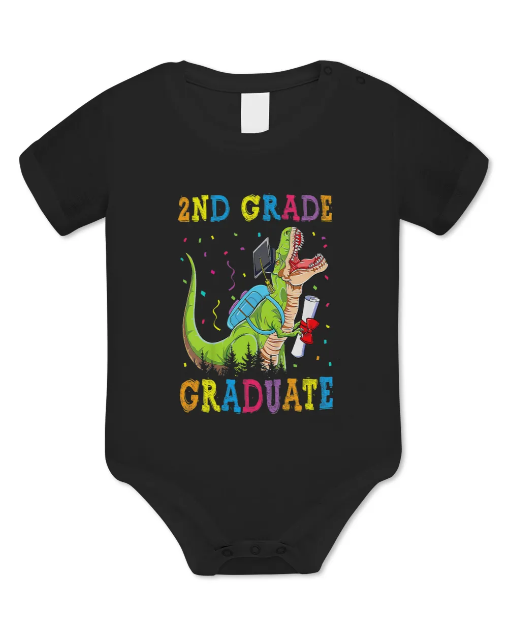2nd Grade Graduate Dinosaur Trex 2nd Grade Graduation
