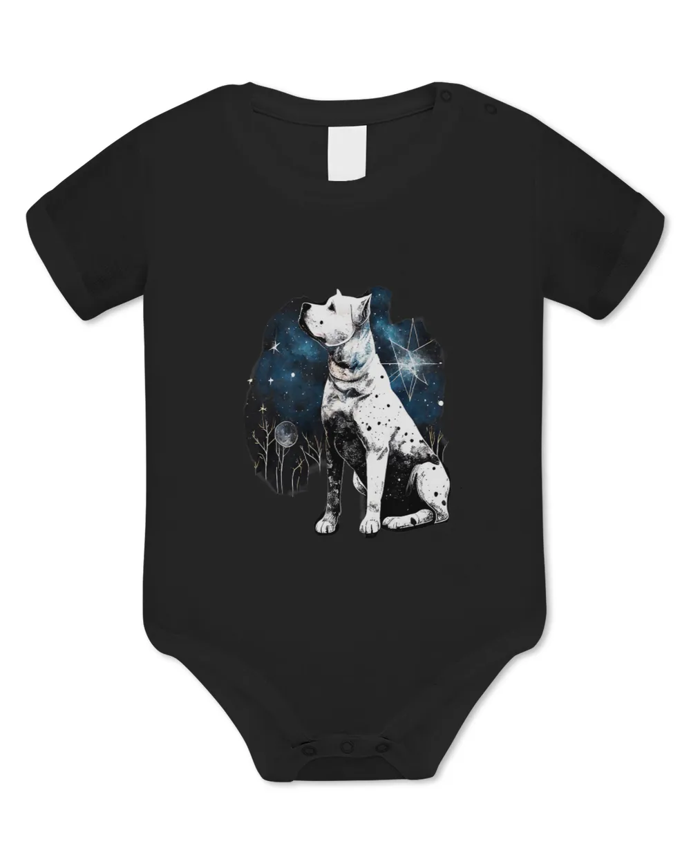 Dogo Argentino Dog Yoga Stars Moon Zen Galaxy Splatter Paint