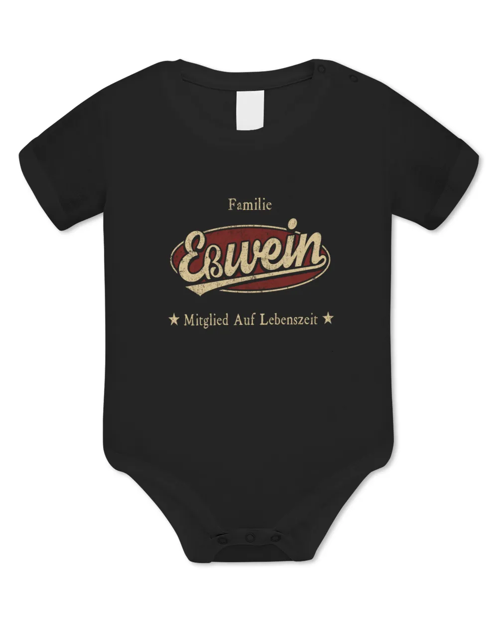 Familie Esswein Mitglied Auf Lebenszeit DE95 Baby Bodysuit - EU black 3m