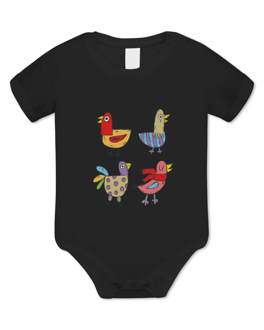 4 Fun Birds Art Illustration