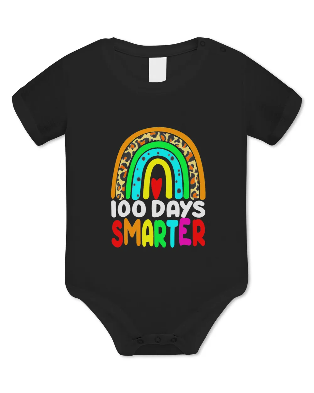 100 Days Smarter Leopard Rainbow Groovy Teachers Students