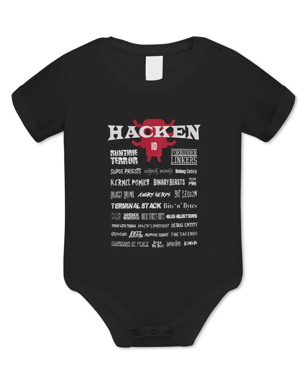 Hack Open Air Funny Programmer Hacker Baby Bodysuit - EU black 3m