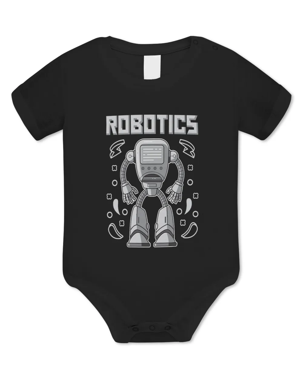 Robotics Engineer Robot Building Kit Programming Engineering Baby Bodysuit - EU black 3m