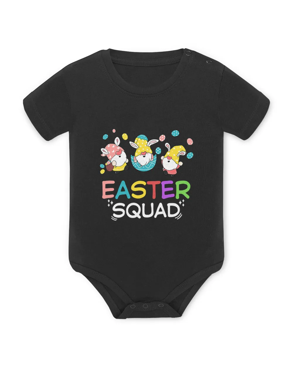 Cute Three Gnomes Easter Eggs Bunny Easter Day Easter Squad T-Shirt