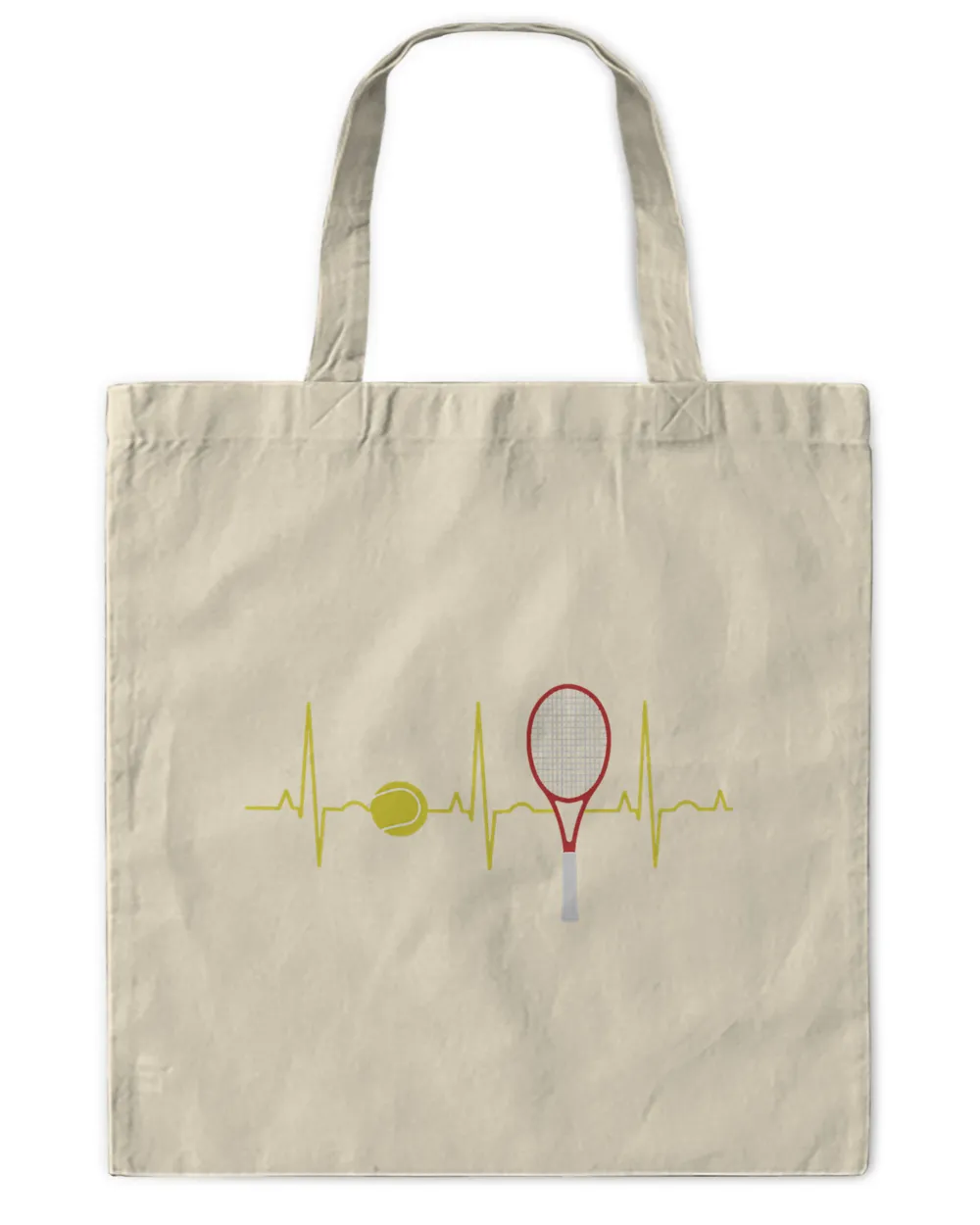Tennis Player Retro Sport Racket & Tennis Ball Heartbeat T-Shirt