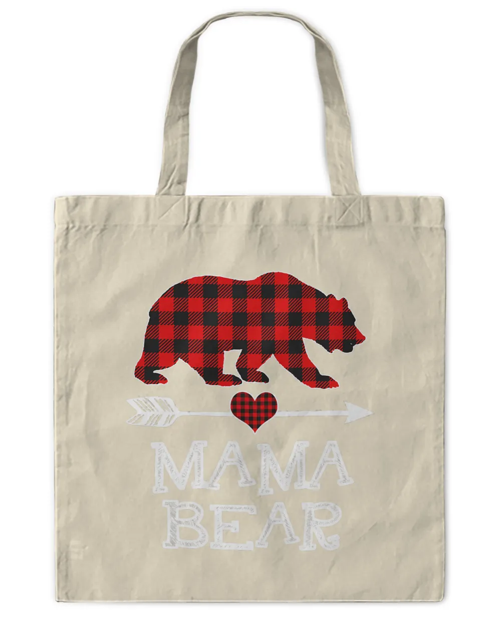 Mama Bear Christmas Pajama Red Plaid Buffalo Family Gift T-Shirt