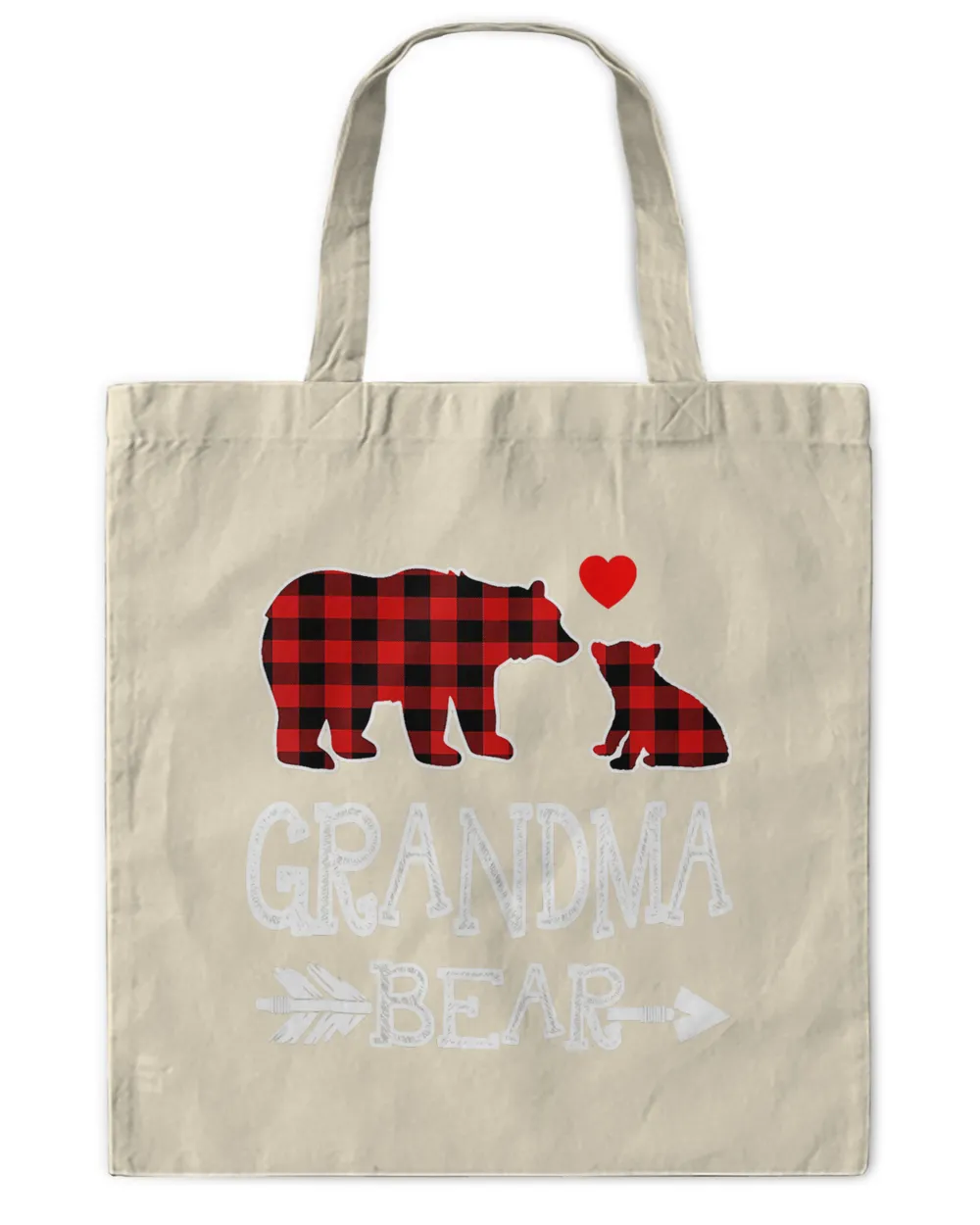 Red Plaid Grandma Bear Christmas Pajama Matching Family Gift T-Shirt