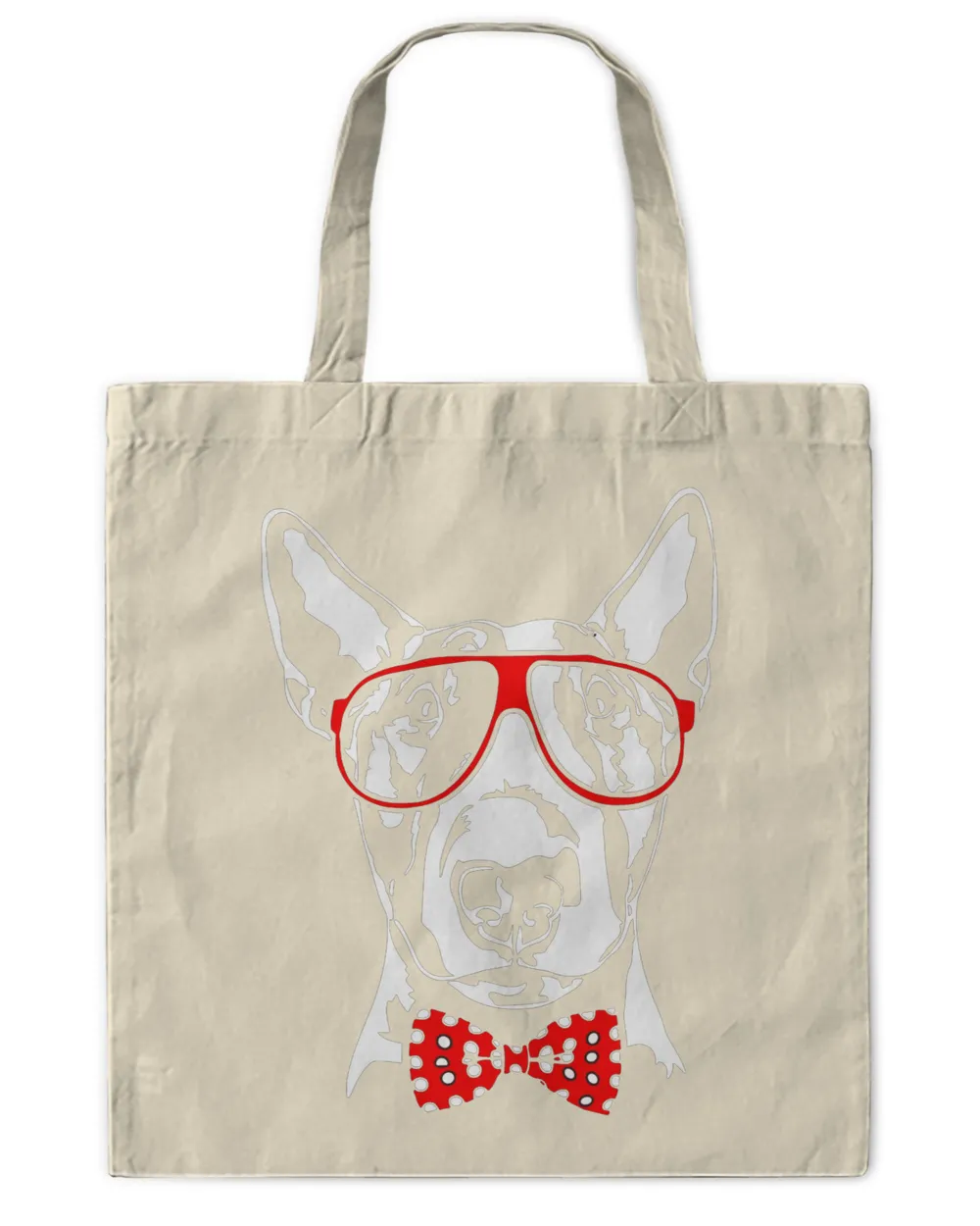 Bull Terrier Red Glass Bow Tie Dog