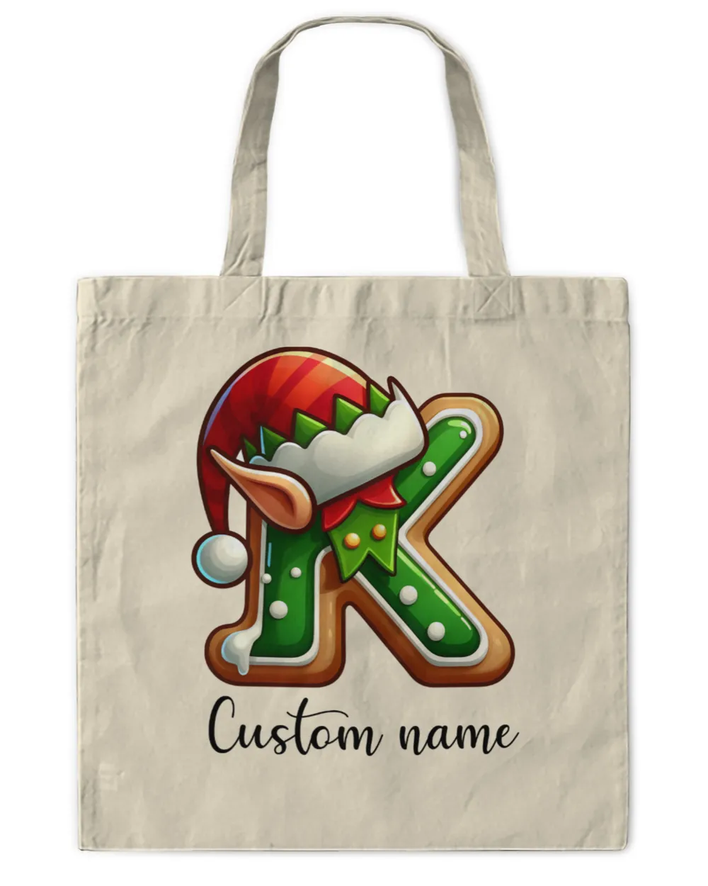 Christmas Letters, Reindeer Elf Santa Clause Alphabet, Custom Name, Christmas Tote Bags, Personalize Christmas Gift - CLG221119