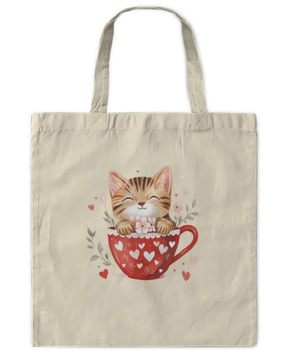 Cat Valentine's Day Kitten Heart Coffee Lover Pet Animal Long Sleeve