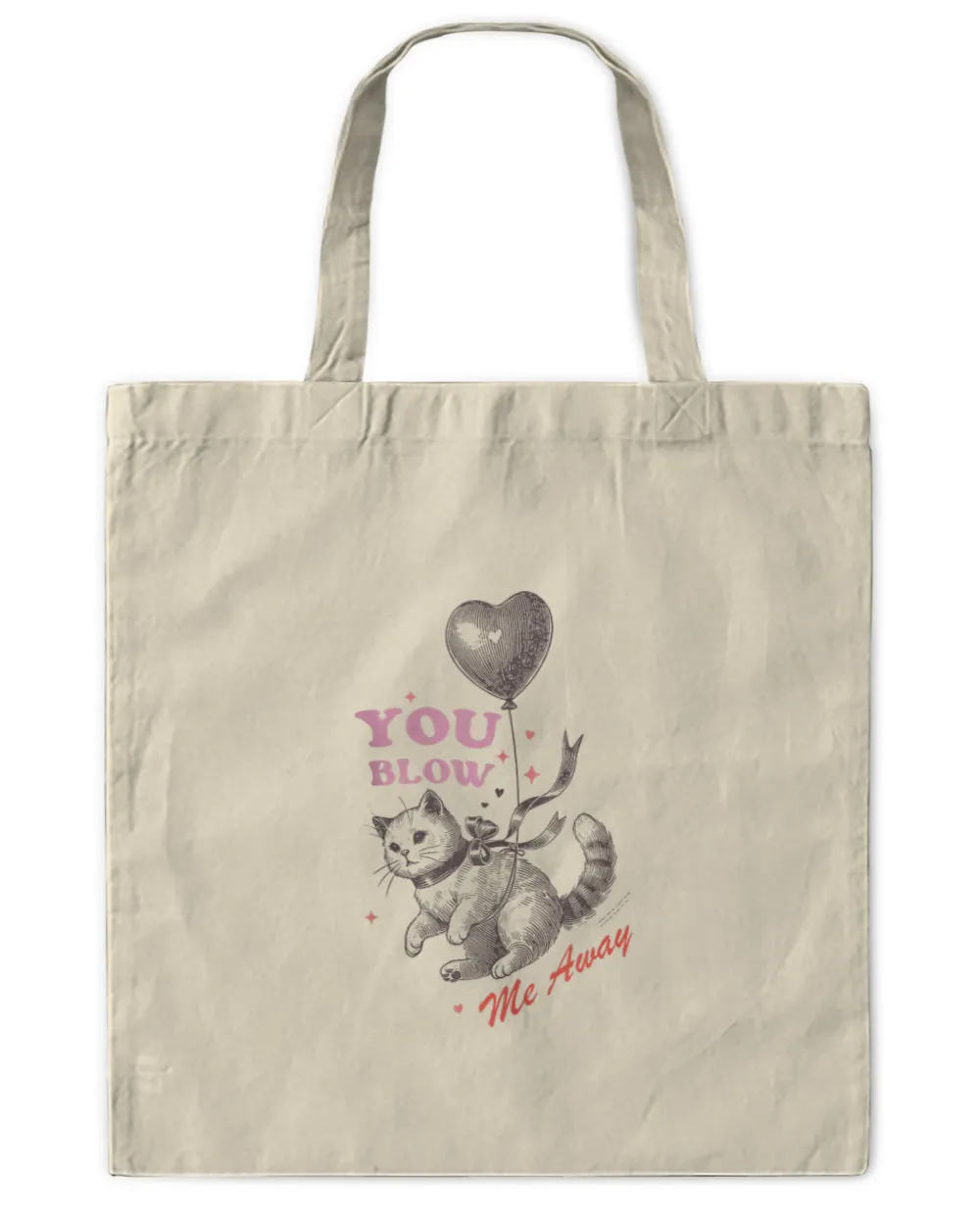 Valentine's Day Kitten Heart Balloon You Blow Me Away Tank Top