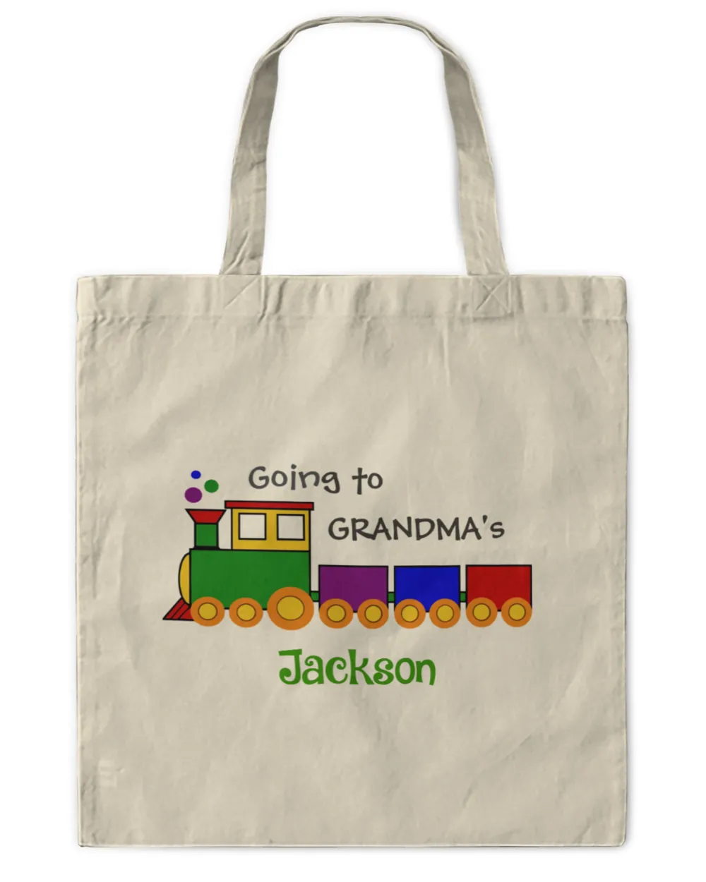 Boys Going to Grandma Overnight Bag with Train