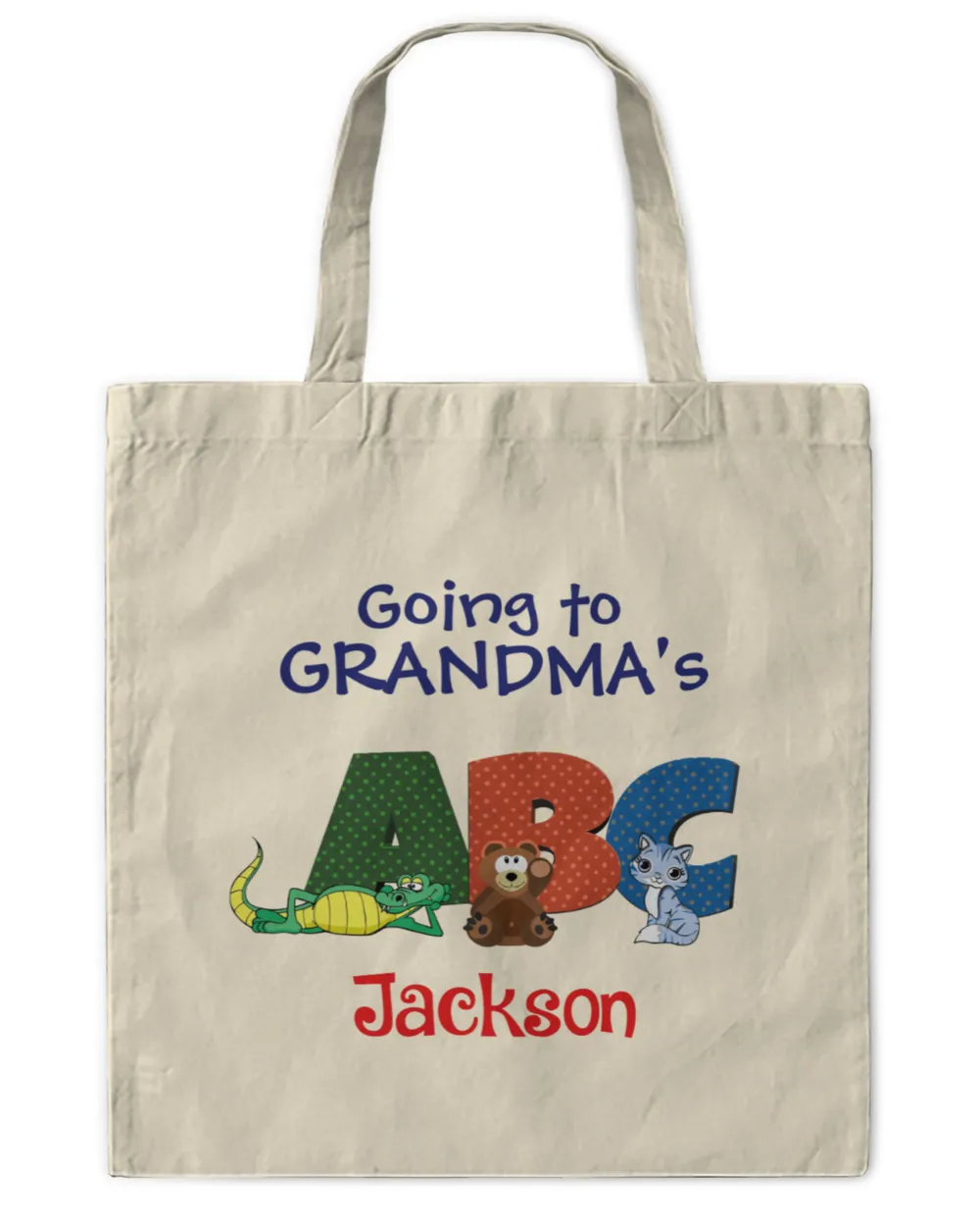 Boys Going to Grandma Overnight Bag- Grandkids Tote Bag