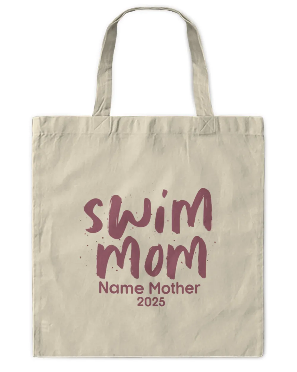 Personalize Swim Mom Trendy Mauve Pink Type Tote Bag, Gifts For Mom, Gifts Idea For Mom, Mother's Day Gift