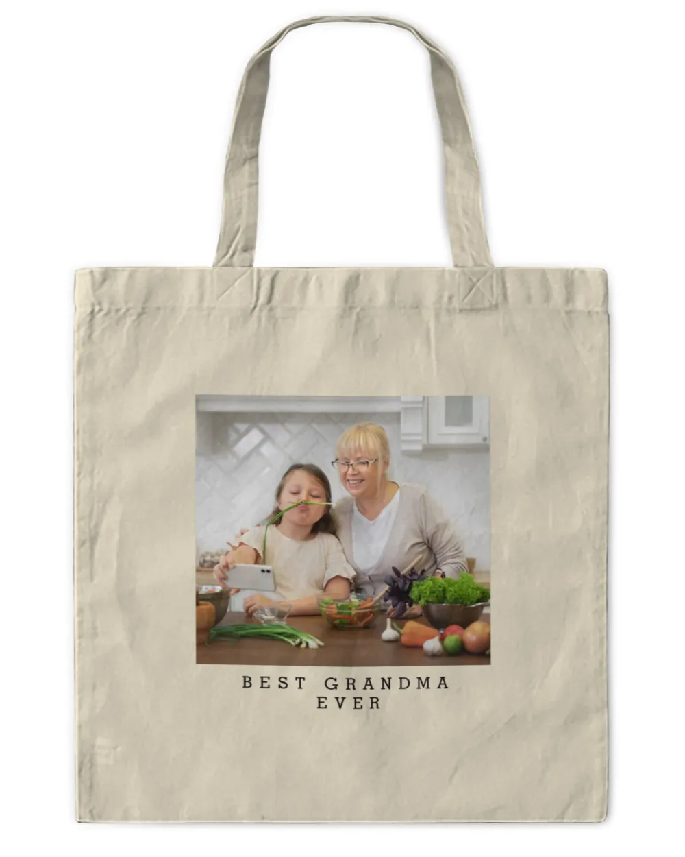 Best Grandma Ever Full Photo Personalized Tote Bag, Gifts For Grandma, Gifts For Idea Grandma
