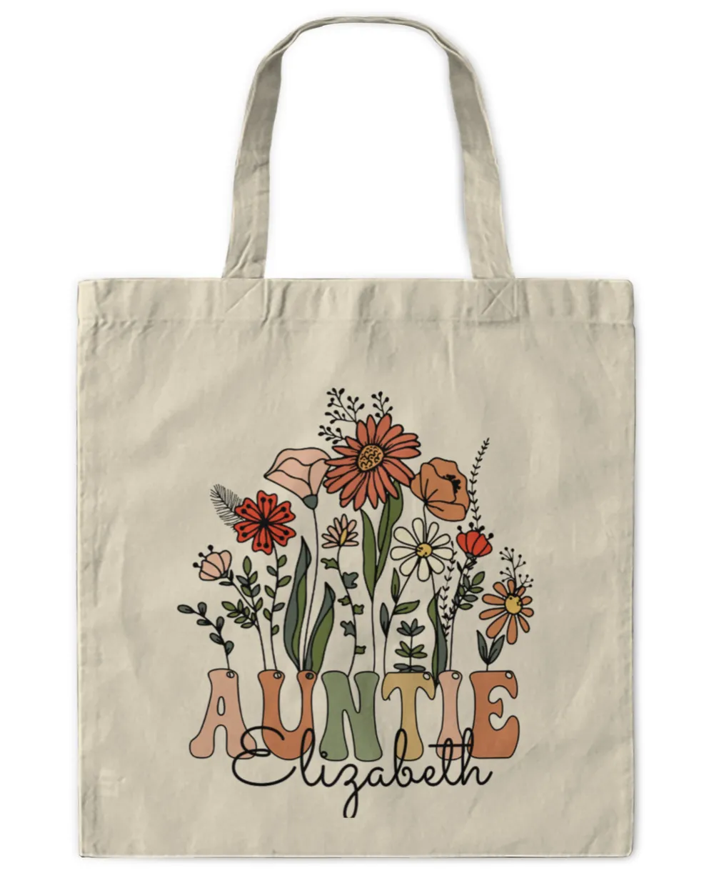 Auntie Wildflowers Women Aunt Mother's Day 2024 Coffee Mug, Gifts for Auntie, Gifts Idea for Auntie