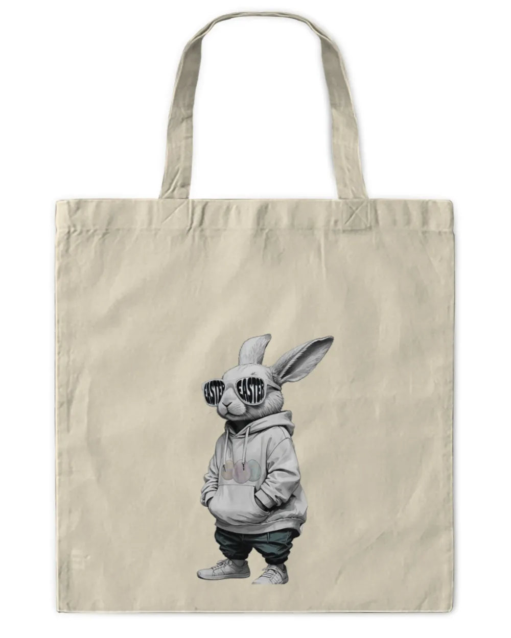 Womens Bunny Face With Sunglasses Easter Day for Boys Men Kids V-Neck