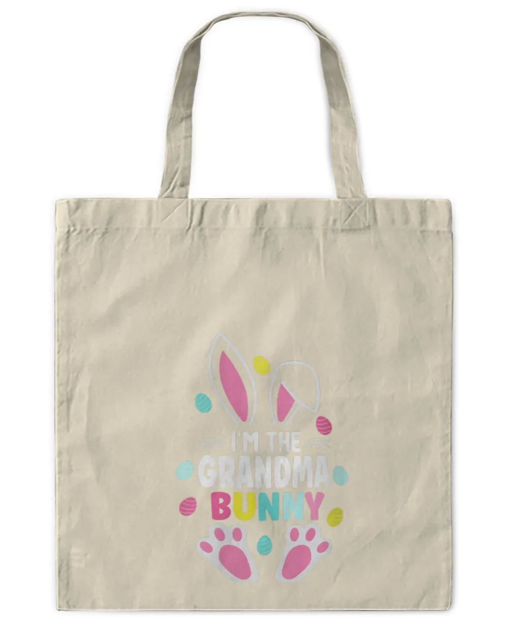 Womens I'm The Grandma Bunny Matching Family Easter Day V-Neck